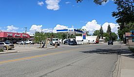 Looking north along Goddard Avenue in Ignacio