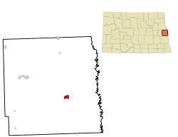 Location of Hillsboro, North Dakota