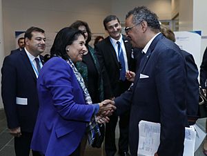 Salome Zourabichvili and Tedros Adhanom Ghebreyesus