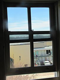 View of Lorraine Hotel from the window where James Earl Ray was alleged to have fired the fatal shot at Martin Luther King, Jr