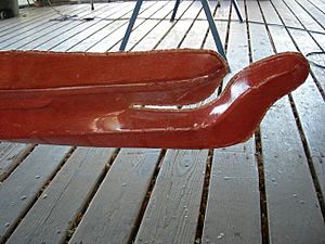 Bow of kayak