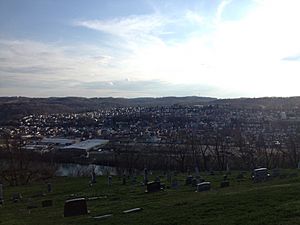 Overview of Charleroi from across the Monongahela River