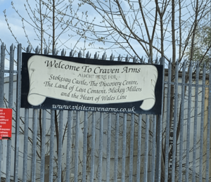 Craven arms welcome sign