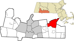 Location in Hampden County in Massachusetts