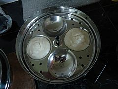 Idli in Idli Cooking Vessel