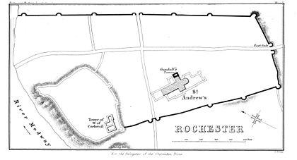 Mapofrocheseterenglandfromfreemanswilliamrufus1882e