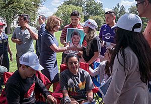 Pelosi greets DREAMers fasting outside the Capitol