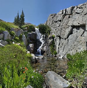 Pyramid Drainage waterfall