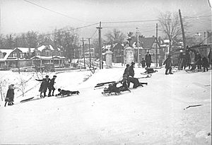 Sledding Toronto 1918