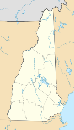 Location of Silver Lake in New Hampshire, USA.