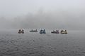 Boating in Kodaikanal with Mist falling in lake