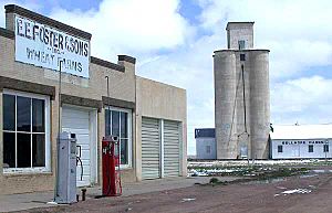 Looking west from Logan Street towards U.S. 85 in Nunn, Colorado