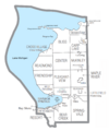 Emmet County, MI census map