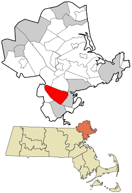 Location in Essex County and the state of Massachusetts.