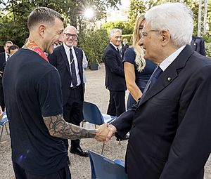 Federico Bernardeschi e Mattarella