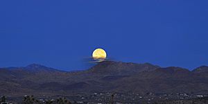 Hazy Mountain Moonset