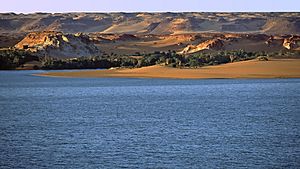 The shore of Lake Chad on the coast of the Lac region