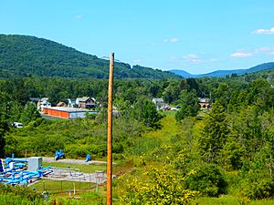 The borough of Lewis Run from the hills and State Route 4001 (Lafayette Avenue).