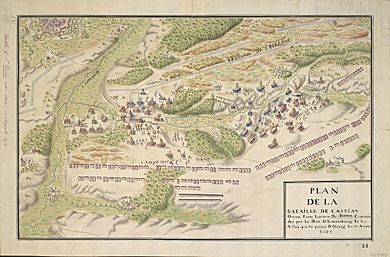 Map of the Battle of Saint-Denis 1678