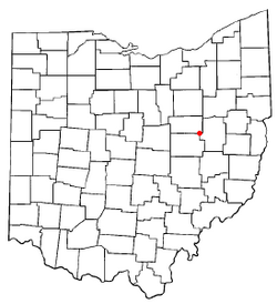 Location of Baltic, Ohio