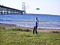 Person throwing flying disc