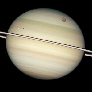 Quadruple Saturn moon transit