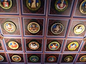 Restored ceiling of the King's Chamber, Stirling Castle