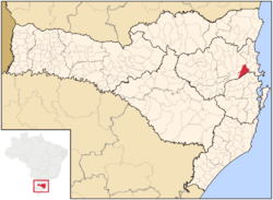 Location in Santa Catarina