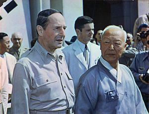 Syngman Rhee and Douglas MacArthur