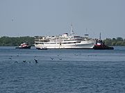 The 'Captain John', formerly the MS Jadran, begins her last voyage to the Port Colborne Ship Breakers, 2015 05 28 (15) (17588429944)