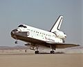 Atlantis lands at the end of STS-61B