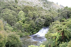 Waterfall near the Makahu tunnel