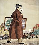 Isaak Brodsky by Kustodiev