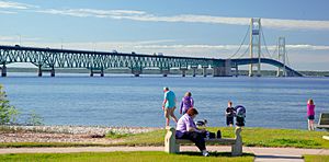 Mackinac Bridge from Mackinaw City