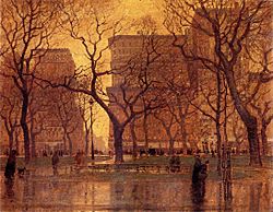 Madison Square After the Rain Paul Cornoyer