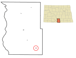 Location of Hague, North Dakota