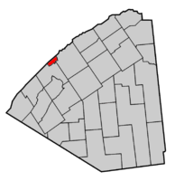 Map highlighting Ogdensburg's location within St. Lawrence County.