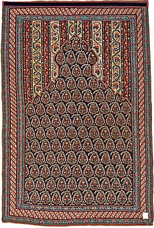 Senneh prayer kilim 19thC