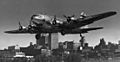 TWA Boeing SA-307B NC19907 'Zuni' 402 landing with slotted flaps lowered, prewar