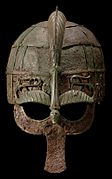 Colour photograph of the Vendel 1 helmet