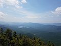 View from Dix Mountian Peak on July 1 2018 looking south towards Elk Lake