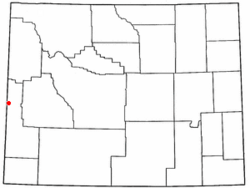 Location of Auburn, Wyoming