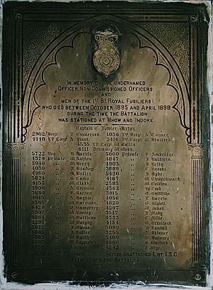 Christ Church Mhow Plaque 1st Battalion Royal Fusiliers