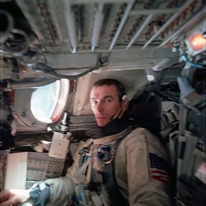 Gene Cernan in Gemini IX spacecraft