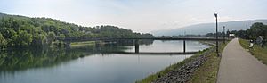 Lock Haven Bridge panorama