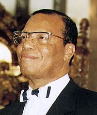 Louis Farrakhan, smiling