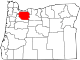 State map highlighting Clackamas County