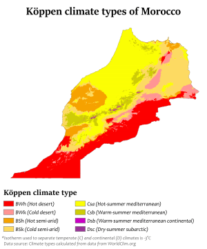 Morocco Köppen