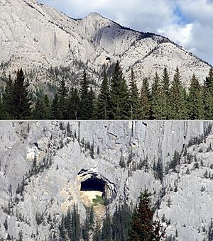 Mount Cory Alberta Canada "Hole in the Wall" natural cave