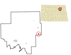 Location of Brocket, North Dakota